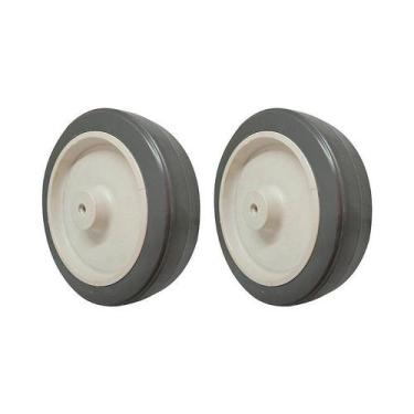 Imagem de Kit 2 un roda borracha termoplástica 6 pol 130kg p/ rodízio - AJAX