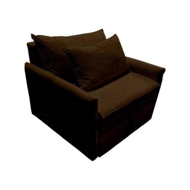 Imagem de Poltrona Cama Mona 2 em 1 Para Sala de Visitas - RS Store, Marrom