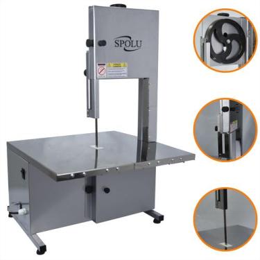 Imagem de Serra Fita Bancada Mesa Aço Inox Máquina Cortar Serrar Carne Frango Pe