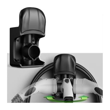 Imagem de westsaim Suporte de parede para carregador EV, suporte de cabo de carregamento EV para organizador de conectores móveis de veículos elétricos, ganchos de plugue J1772 rotativos atualizados