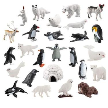 Imagem de Conjunto de bonecos Arctic Animals de 26 peças - PVC - Brinquedos educ