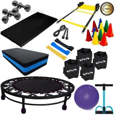 Imagem de Kit Funcional Para Treino E Ginástica Em Casa Completo