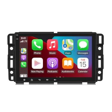 Imagem de EUBUY Rádio de carro 13 com tela sensível ao toque de 20 cm GPS Sat Navi Stereo, suporte de cabeça de rádio veicular para câmera de reserva, rádio estéreo automotivo compatível com ChevroletGMC 13