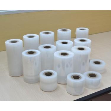 Imagem de Pacote com 2 mini rolo de filme elástico transparente, 1,5 m x 1,6 m, envoltório plástico transparente Zoom Industrial Strength para caixa, embalagem de móveis, envoltório retrátil de calibre 60 para