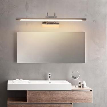 Imagem de Luz de Espelho LED Banheiro Rotação de 180° Ângulo Ajustável Lâmpadas de Parede Iluminação de Imagem Impermeável Iluminação de Parede para Espelho Armário de Sala de Estar Armário de Espelho (Luz