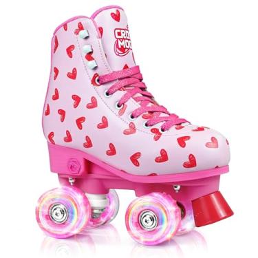 Imagem de Active Girls' Adjustable Roller Skate, Sleek Design, Premium PU Leather Scuff-Resistant Easy to Clean, Gift for Girls Kids (Pink, Small (12-2))