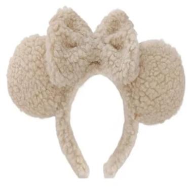 Imagem de CLGIFT Tiara de orelhas de Minnie com inspiração marrom fofa, orelhas de Mickey (marrom de pelúcia)