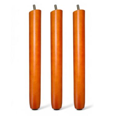 Imagem de Kit 03 Pés Palito 30cm Madeira Inclinado Para Poltrona E Móveis Em Geral