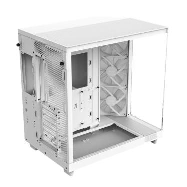Imagem de Gabinete Gamer Nzxt H6 Flow Lateral Vidro Temp. Atx-micro-atx-mini-itx Branco Com 3 Fans 120m