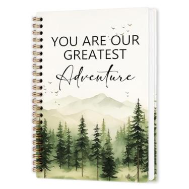 Imagem de nvucamd Caderno espiral florestal inspirador, diário motivacional, você é nosso maior caderno de diário de aventura para mulheres, casais crianças, presentes positivos de material escolar de