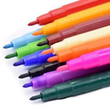 Imagem de Conjunto de Canetas Hidrográficas Coloridas 12 Cores Vibrantes Ponta Fina para Escrita Desenho e Pintura Canetinhas Artísticas em Plástico Resistente