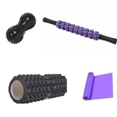 Imagem de Kit Rolo Massagem e Liberação Miofascial 4 x 1(colorido)