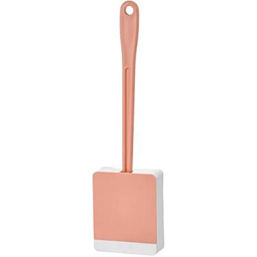 Imagem de Escova de vaso sanitário 2 peças de escova de vaso sanitário de silicone, cabeças planas, escova flexível e macia com suporte de secagem rápida, conjunto de escova de limpeza para banheiro, acessórios