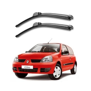Imagem de Kit Palheta Limpador Parabrisa Para-brisa Dianteiro Renault Clio 1999 à 2012