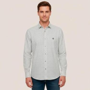 Imagem de Camisa Dudalina Slim Oxford Xadrez Masculino-Masculino