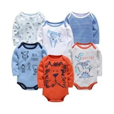 Imagem de Conjunto De Body De Algodão Para Bebês Meninos E Meninas, Manga Longa,
