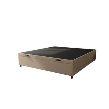 Imagem de Base Box Baú Casal 138x188cm com Pistão a Gás Estrutura Reforçada Smar