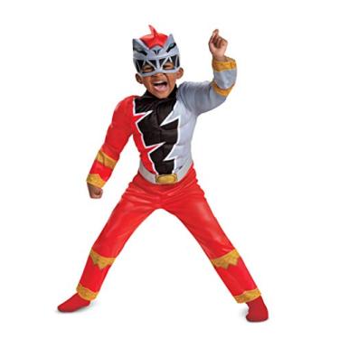 Imagem de Disguise Red Ranger Toddler Size Muscle Costume, Official Power Rangers Dino Fury Outfit with Mask Multicolored, Large (4-6)