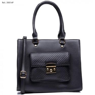 Imagem de Bolsa Grande Feminina Napa Preta