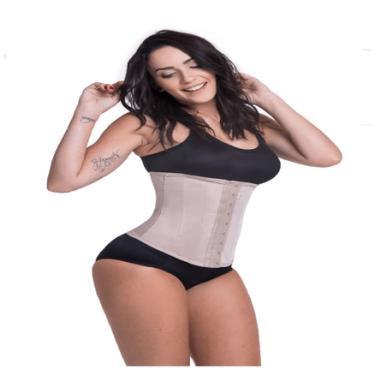 Imagem de Cinta Modeladora Abdominal Com Barbatanas Chocolate M44 1644 1 unidade Biobela Cinta Modeladora