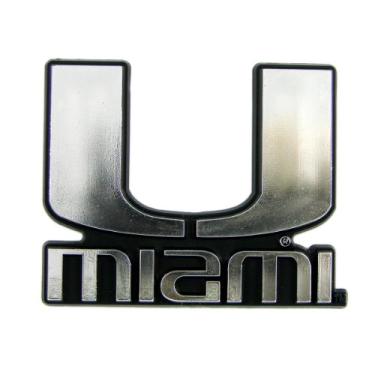 Imagem de NCAA Miami Hurricanes Chrome Automobile Emblem