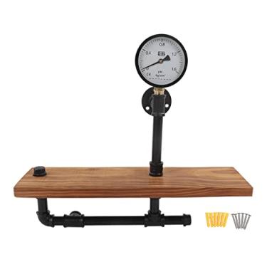 Imagem de Prateleiras de exibição doméstica, suporte de tubo industrial retrô, montagem gratuita, rack de exibição de armazenamento DIY, conjunto de estante flutuante para escritório doméstico