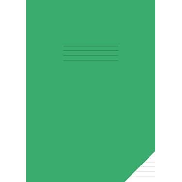 Imagem de A4 Exercise Book 8mm Ruled: Lined Paper Notebook for School / Study | 100 Pages | Green Cover