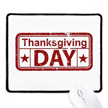 Imagem de Tapete de borracha para jogos Happy Thanksgiving Day com borda costurada
