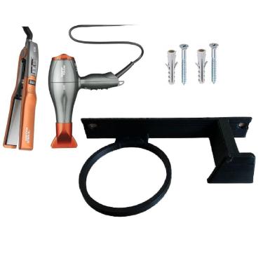 Imagem de Suporte De Parede P/ Secador e Chapinha + Parafusos