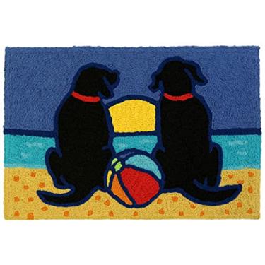 Imagem de Watching The Sun Set Jellybean Accent Tapete com Cães Tapete Temático Praia 50,8 cm x 76,2 cm Capacho