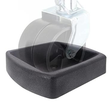 Imagem de iSaddle Doca de roda de rodízio com macaco de reboque duplo – Macaco de borracha reforçada para serviço pesado para viagem de língua de reboque de roda dupla estabilizador de calço de roda para barco RV engate campista barraca caravanas rolha de roda