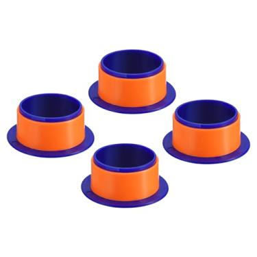 Imagem de PATIKIL Alça retrátil de 7,6 cm, 4 peças, dispensador de filme elástico, dispensador de plástico, protetor de mão, para embalagem móvel de 7,6 cm, roxo