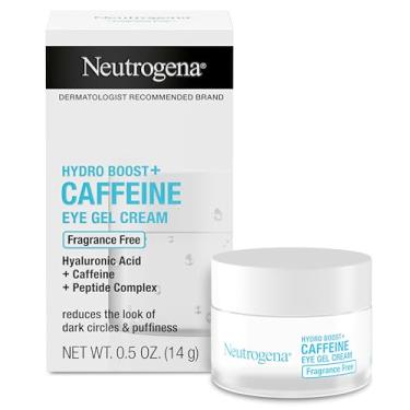 Imagem de Neutrogena Hydro Boost + creme para olhos para olheiras e inchaço, creme sob os olhos com cafeína, ácido hialurônico e peptídeos, sem fragrância, 14,2 g
