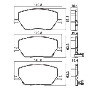 Imagem de Pastilha Freio Convencional Dianteira Com Alarme Sistema Mando N1774 C