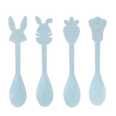 Imagem de Colheres Decorativas de Páscoa - Azul Candy - 12 unidades - Festplasti