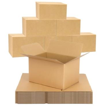 Imagem de DEZIBOX Caixas de Remessa 10X7X6, Pacote com 30 Unidades, Caixas de Papelão Ondulado Marrom Pequenas, Caixas de Correio Em Cubo para Pequenas Empresas, Embalagens para Correspondência
