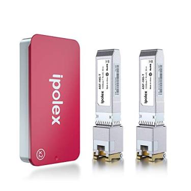 Imagem de ipolex Transceptor 10GBase-T SFP+ para RJ45, até 30 metros, para Cisco, Ubiquiti UF-RJ45-10G, UniFi UACC-CM-RJ45-MG, Meraki, Qnap, Fortinet, Netgear AXM765, Supermicro, TP-Link, pacote com 2
