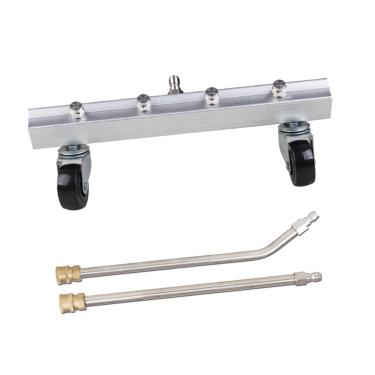 Imagem de Gralara Lavadora de pressão Under rodante de vassoura de água com varinhas de extensão para lavar o carro, 1 Reto 1 Curvo