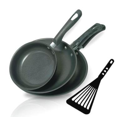 Imagem de Conjunto Frigideira Antiaderente Kit 12 / 18 / 22 Teflon Preto 1 Espát