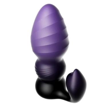 Imagem de Plug Anal Gradiente Com Motor Duplo Com 7 Modos De Vibração E Controle Remoto Sem Dor, Para Prazer Intenso [ROXO]