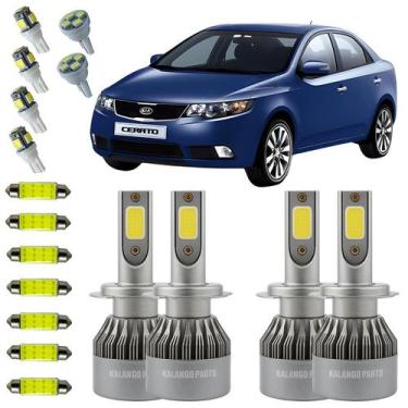 Imagem de Lampadas Led Farol Alto Baixo Kia Cerato Teto Ré Placa