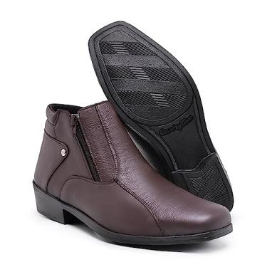 Imagem de Botina Masculina Trabalho Couro Legítimo com Zíper 202 (Marrom, BR, Adulto, Numérico, 40)