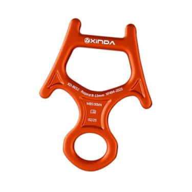 Imagem de Dynwave 30kn 8 figura descender belay dispositivo de belisamento prático equipamento de rapel para montanhismo de expansão de rappel de rappel de corda, Laranja