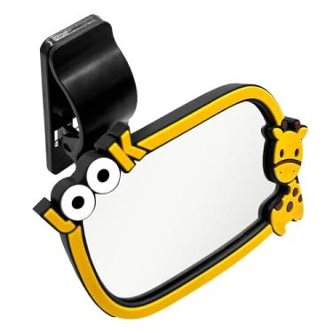Imagem de YUENTOEN Espelho de bebê para carro, espelho retrovisor de bebê ajustável de encaixe para ver bebês e bebês voltados para o carro