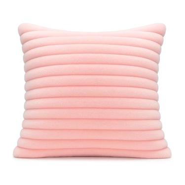 Imagem de Almofada Decorativa Para Sofá, Cama de Pelúcia Luxo Soft Wave Rosa Beb