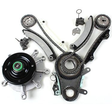 Imagem de CNS (180 LINKS) Kit de corrente de distribuição do motor e conjunto de bomba de água compatível com 04-10 DODGE JEEP 3.7L (3704cc) SOHC V6 12V, NGC SYSTEM
