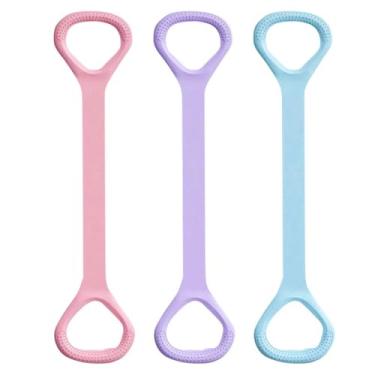 Imagem de DONGKER Figura 8 Faixa de resistência, 3 peças de corda elástica para exercícios para braço de academia em casa, alongamento da perna e das costas