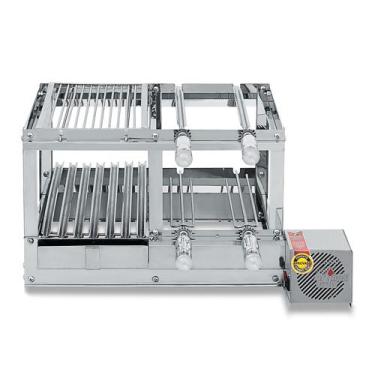 Imagem de Churrasqueira CONJUGADA Inox Multifunções 60cm - 4 Espetos Giratórios 