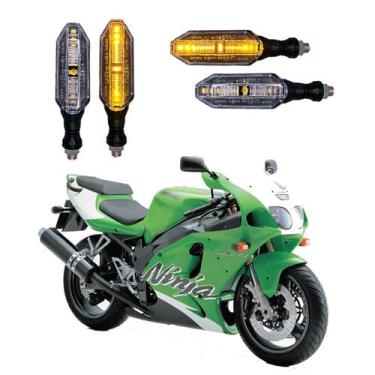 Imagem de KIT 4 Setas Esportivas Pisca de Led Modelo P26 Para Moto KAWASAKI NINJ