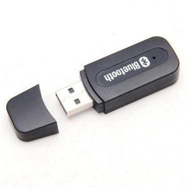 Imagem de Receptor Bluetooth Usb Para P2, Entrada Auxiliar, Som De Carro c/ Cabo